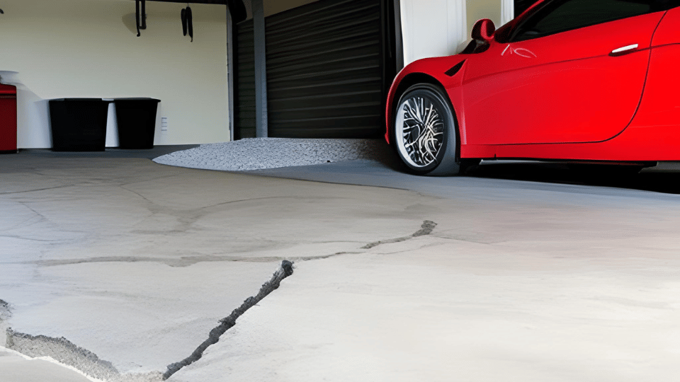 How to repair large cracks in concrete garage floor